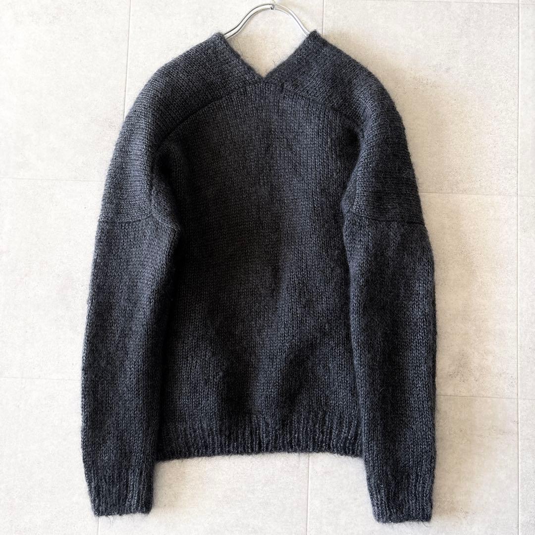 極美品✨️エヴァムエヴァ モヘヤシルク ニットカーディガン チャコールグレー F
