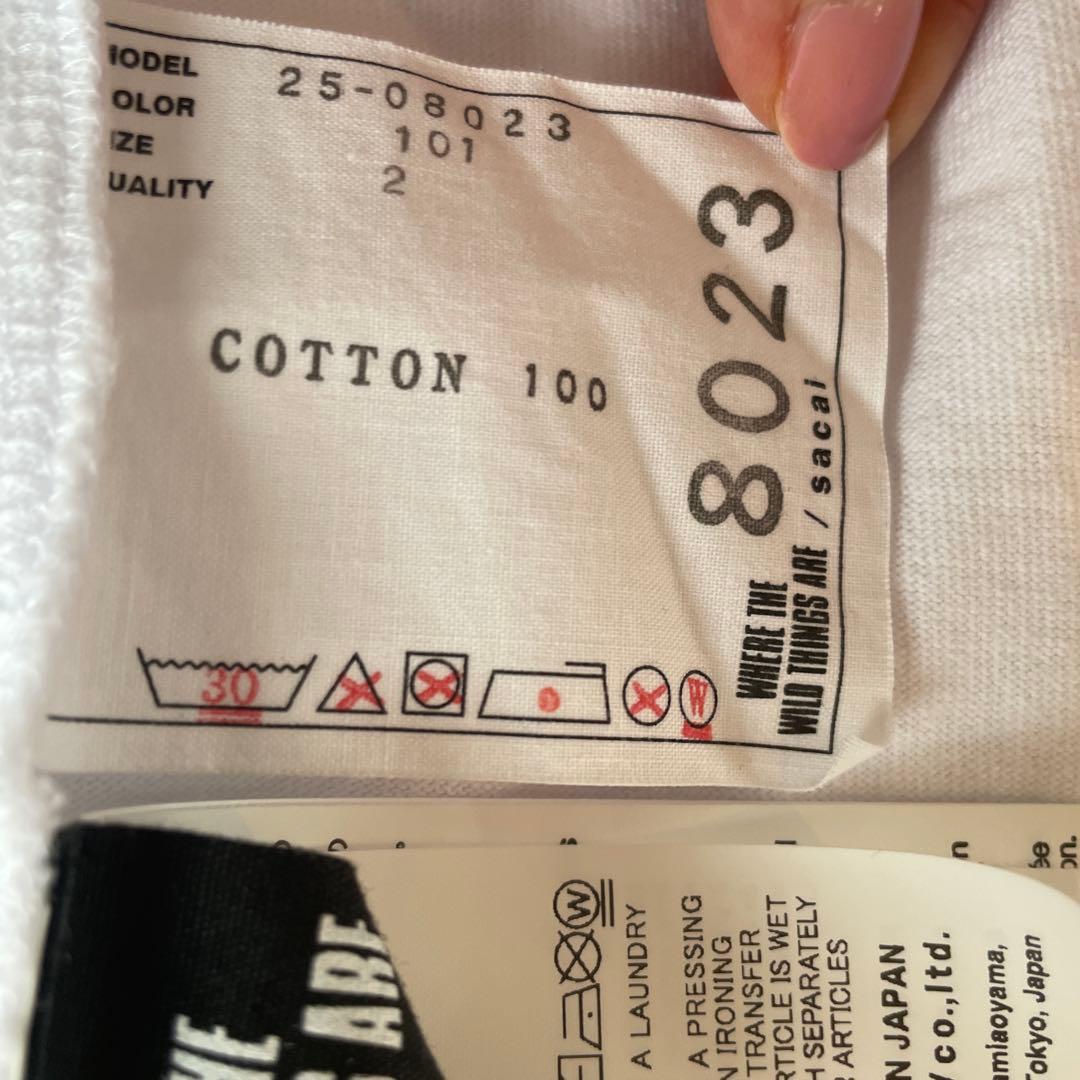 sacai2025 ssデザイン Tシャツ