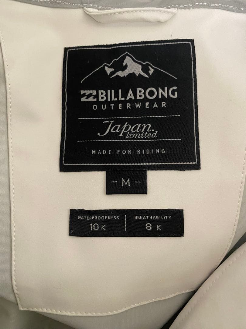 BILLABONG スノーボードウェア　上下セットホワイト/オリーブ/ベージュ