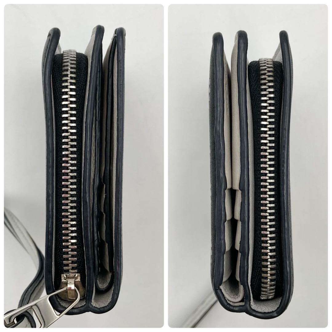 たなたな✨LOEWE 二つ折り財布 アナグラム レザー 黒 パンチングロゴ