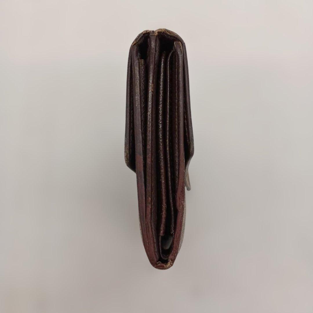 Louis Vuitton ダミエ ブラウンレザー三つ折り財布