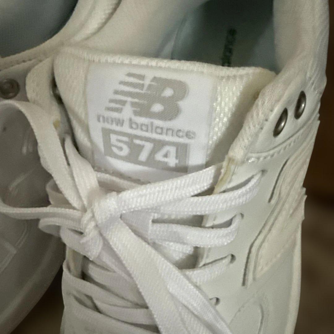 New Balance 574 ホワイト ゴルフシューズ