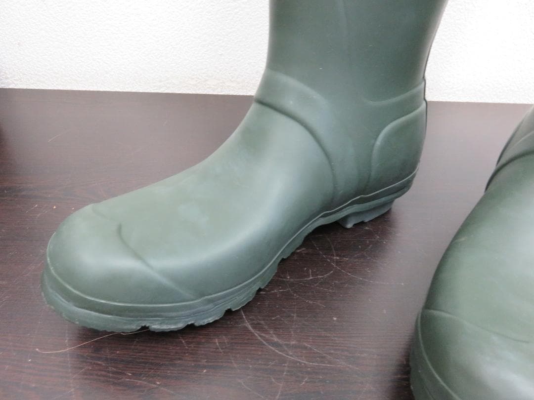 HUNTER ハンター レインブーツ グリーン 長靴 バックル付き UK6