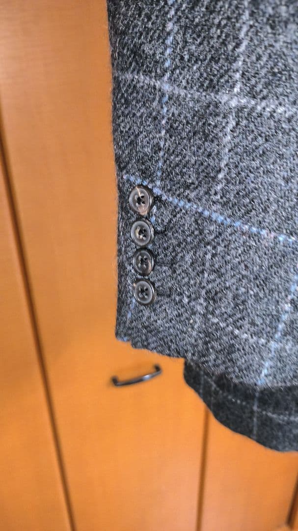 シーズンオフなので値下げします　HERMES チェック柄テーラードジャケット