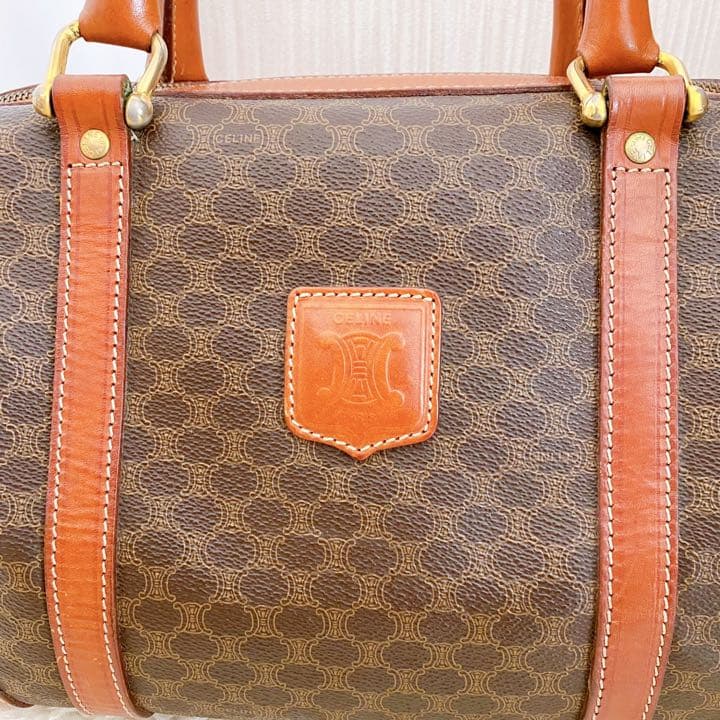 CELINE セリーヌ マカダム　ボストン　ハンド　バッグ