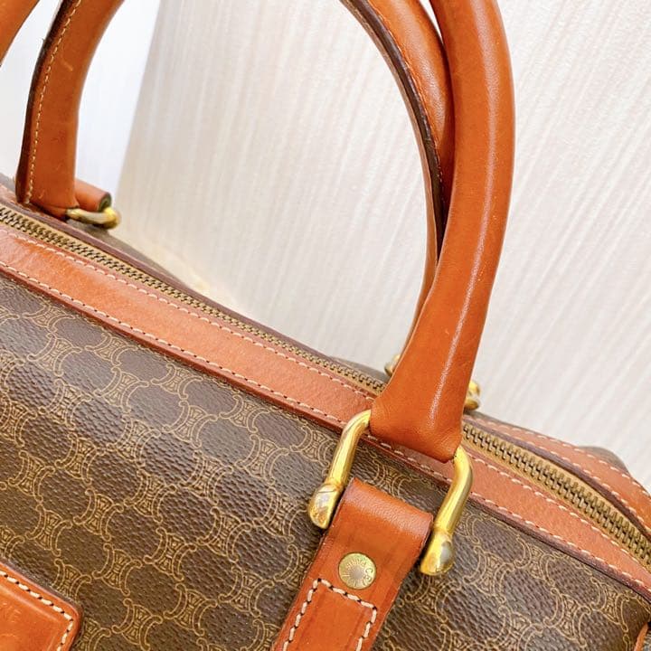 CELINE セリーヌ マカダム　ボストン　ハンド　バッグ