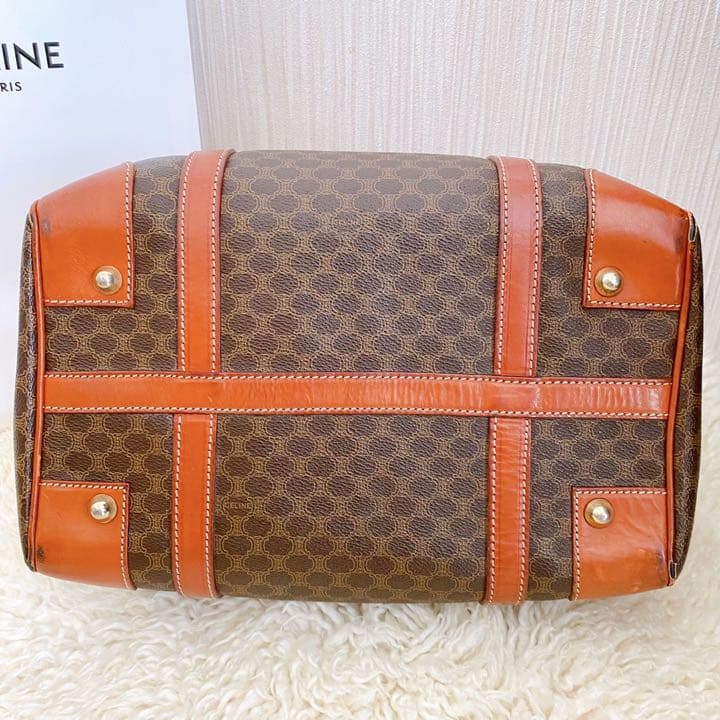 CELINE セリーヌ マカダム　ボストン　ハンド　バッグ