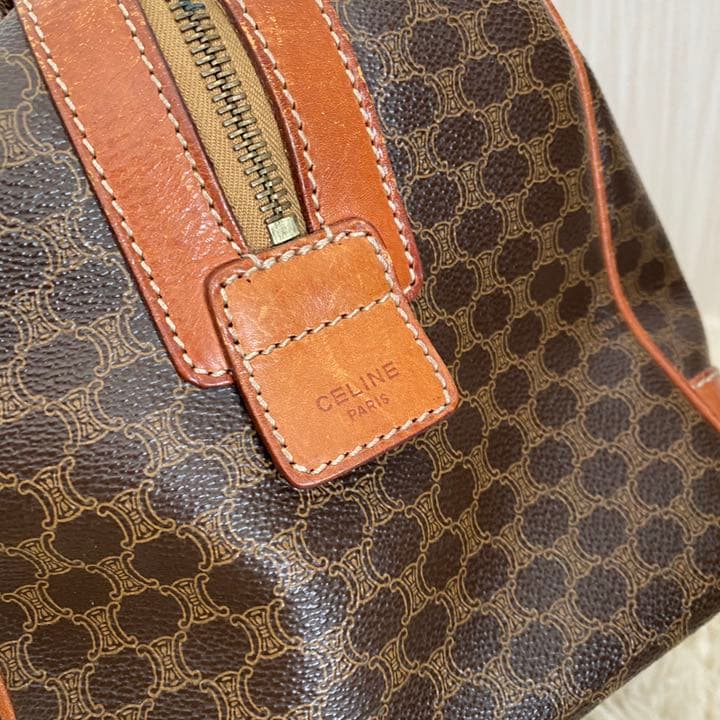 CELINE セリーヌ マカダム　ボストン　ハンド　バッグ