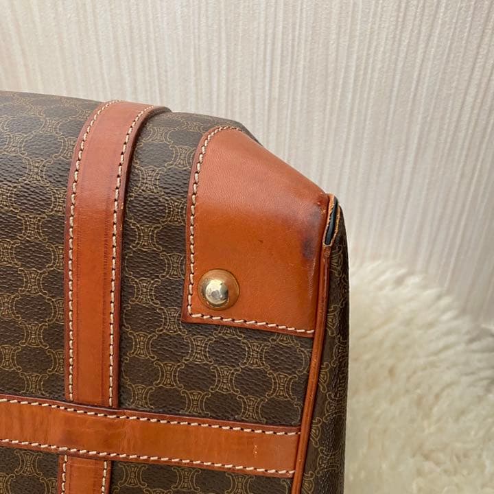 CELINE セリーヌ マカダム　ボストン　ハンド　バッグ
