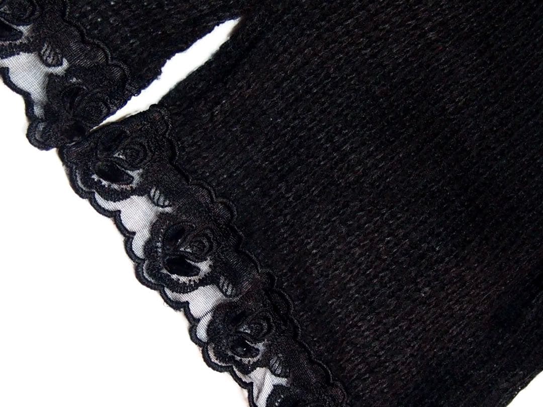 h.NAOTO HONEY 蝶柄刺繍　ニットボレロカーディガン