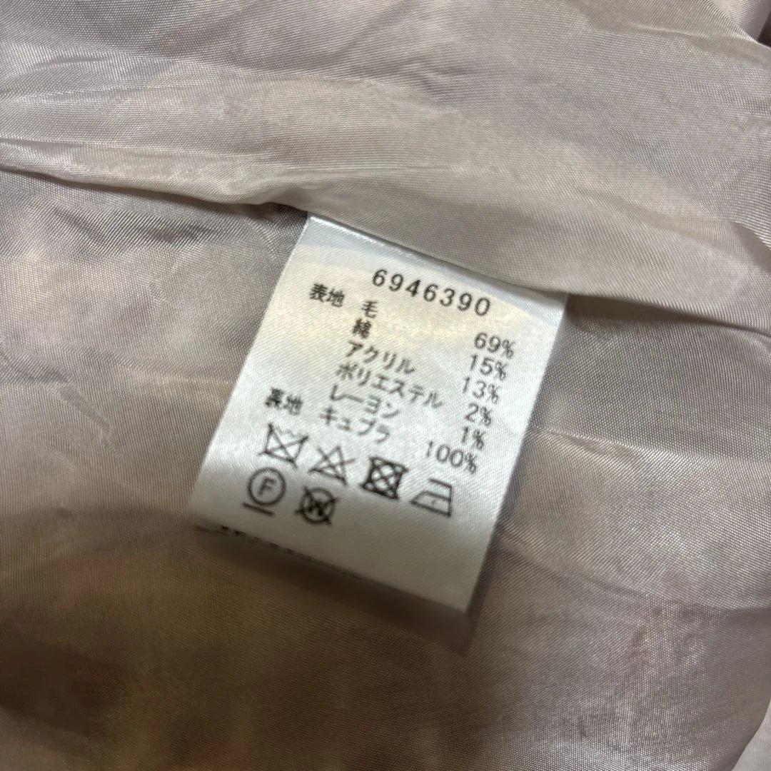 ルネ　春色ツイードコート　ワンピース　36 ピンクベージュ