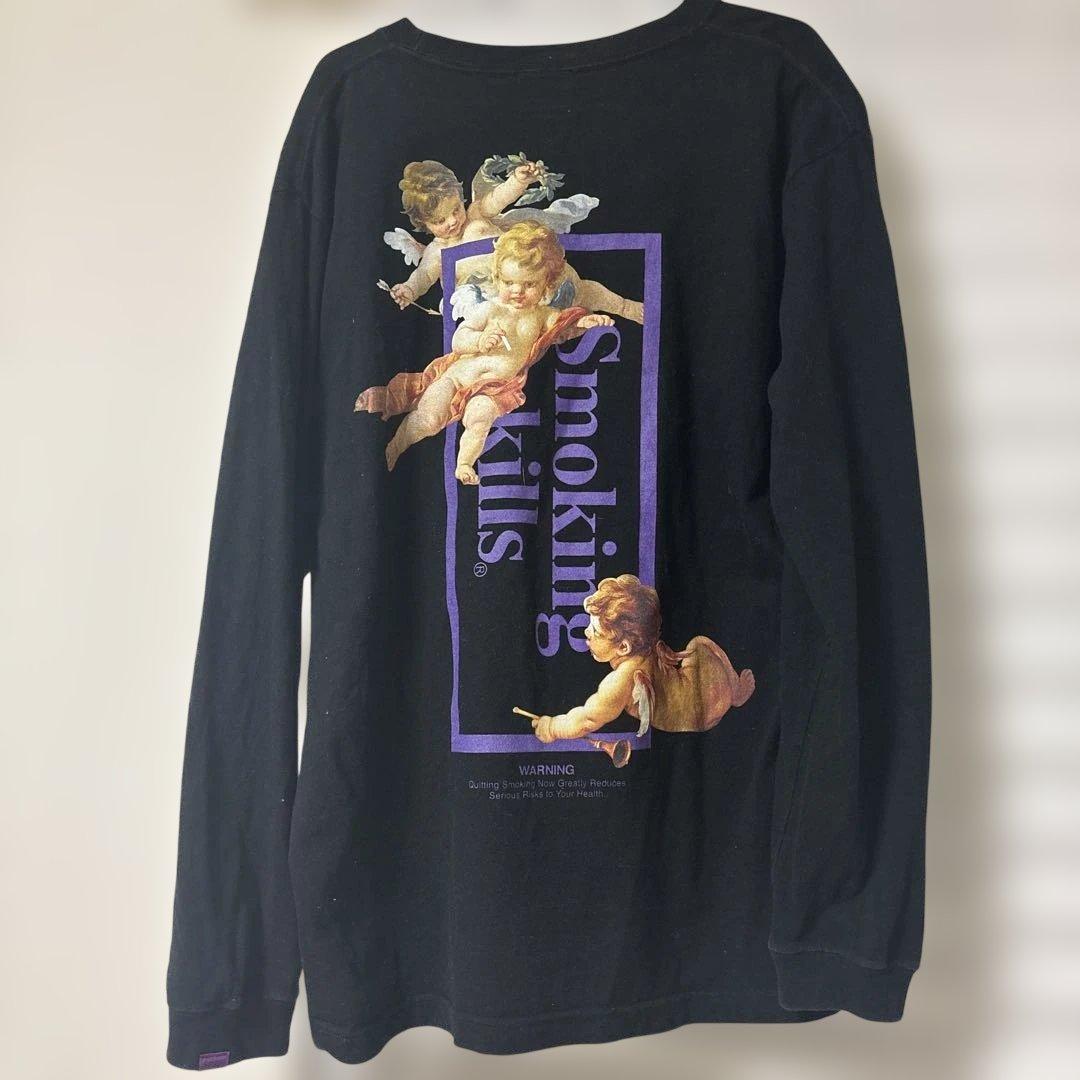 Smoking kills 長袖Tシャツ ブラック