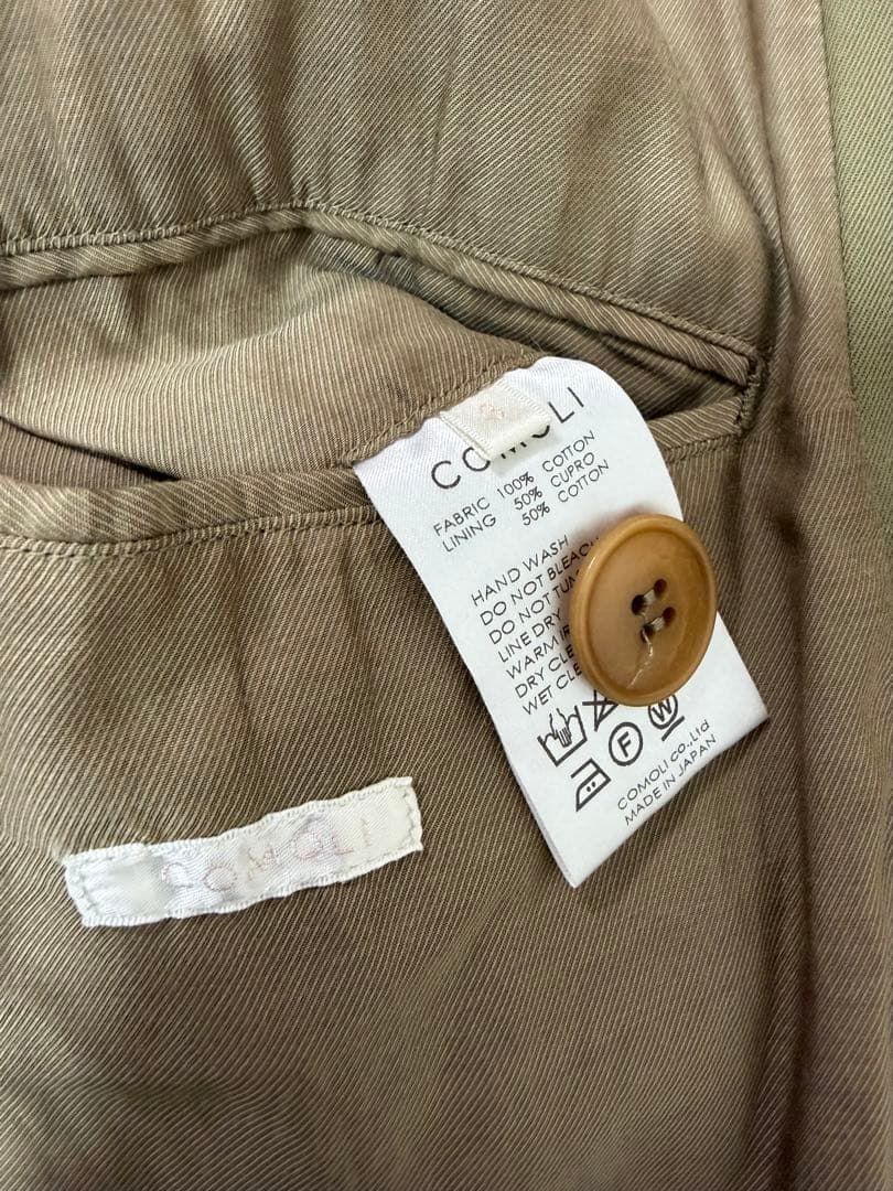 comoli コットンギャバウォッシュドコート