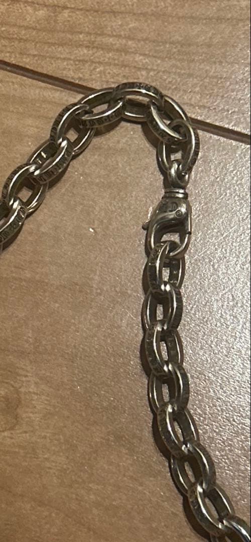 シルバー925刻印ペーパーチェーン53cm ch刻印