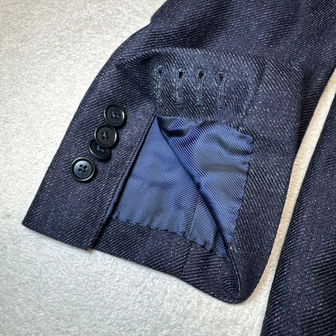 64 美品　エッリコフォルミコラ　テーラードジャケット　カシミア100% 46