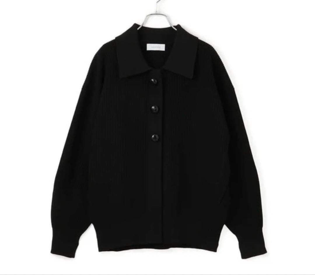 ADAM ET ROPE' FEMME ポロニットリラックスカーディガン