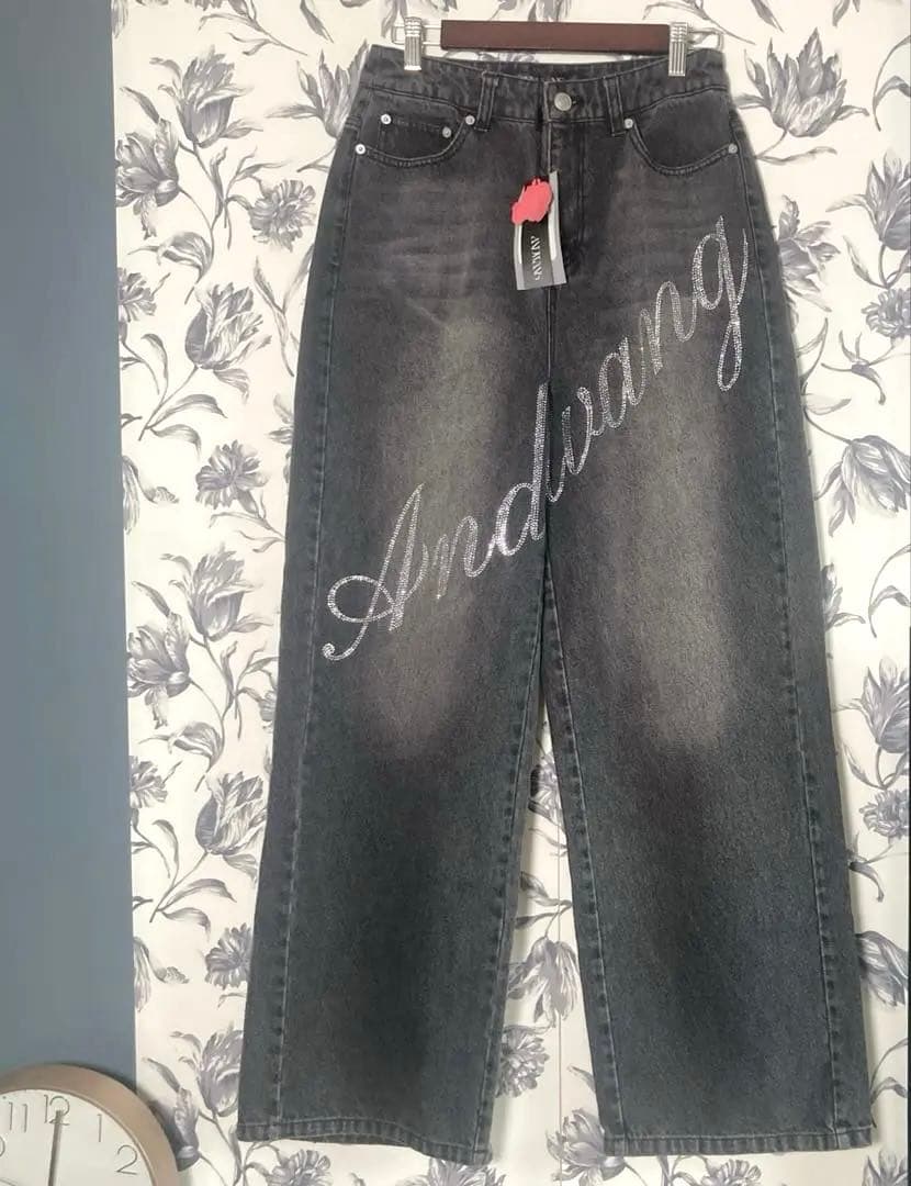 【新品 未使用】ANDWANG Kirakira bijou denim M