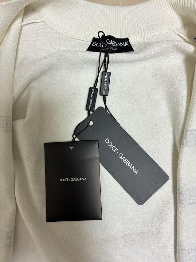 DOLCE&GABBANA DGロゴ ラインストーン ジップ 白 レディース ⑬