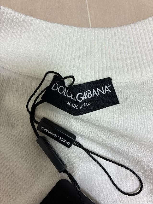 DOLCE&GABBANA DGロゴ ラインストーン ジップ 白 レディース ⑬