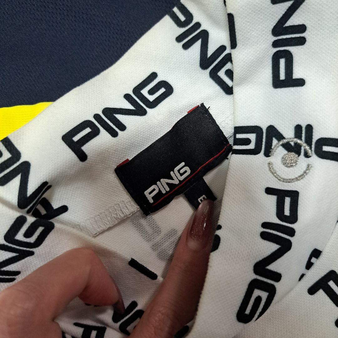 PING 半袖シャツ ホワイト/ブラック　三枚セットお買い得