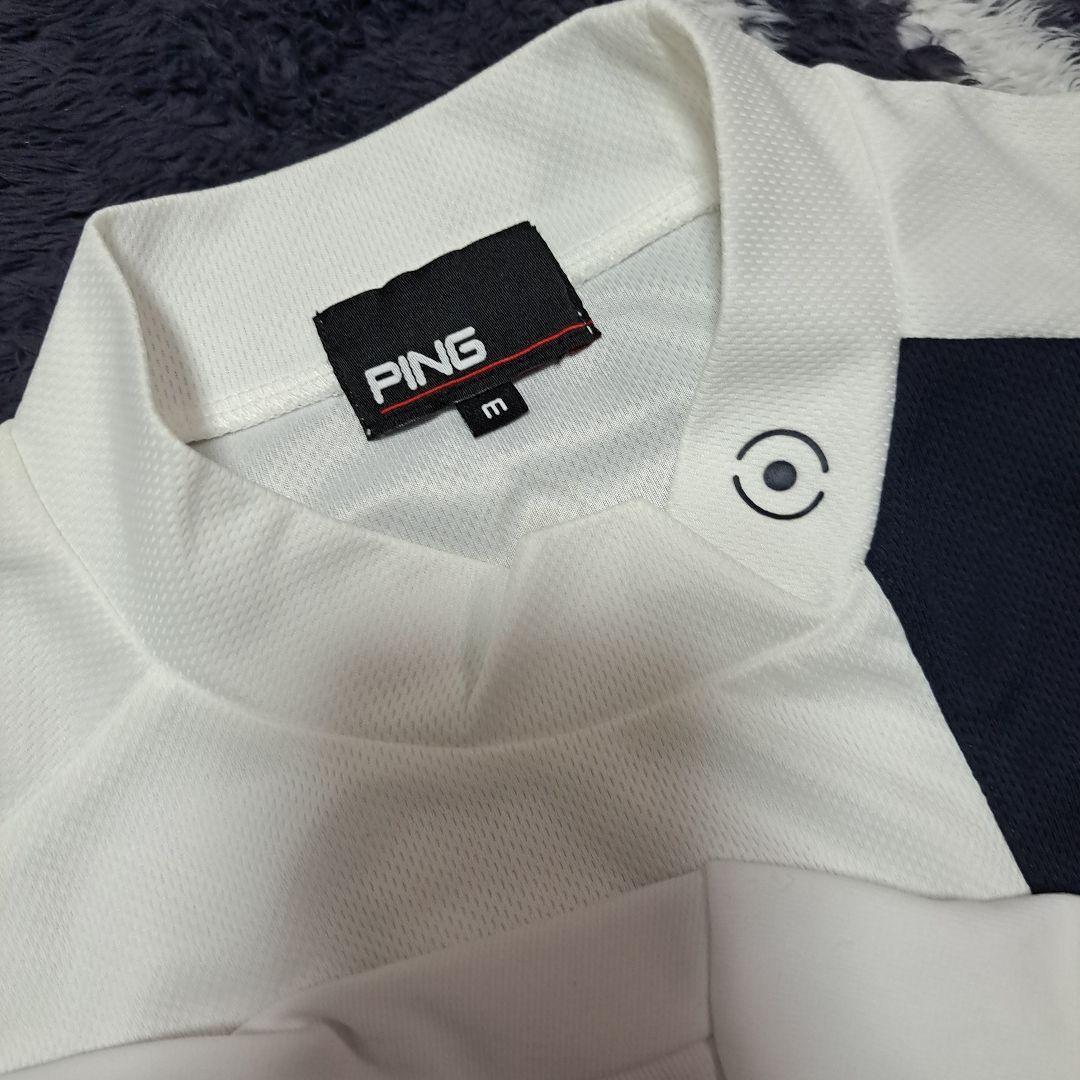 PING 半袖シャツ ホワイト/ブラック　三枚セットお買い得