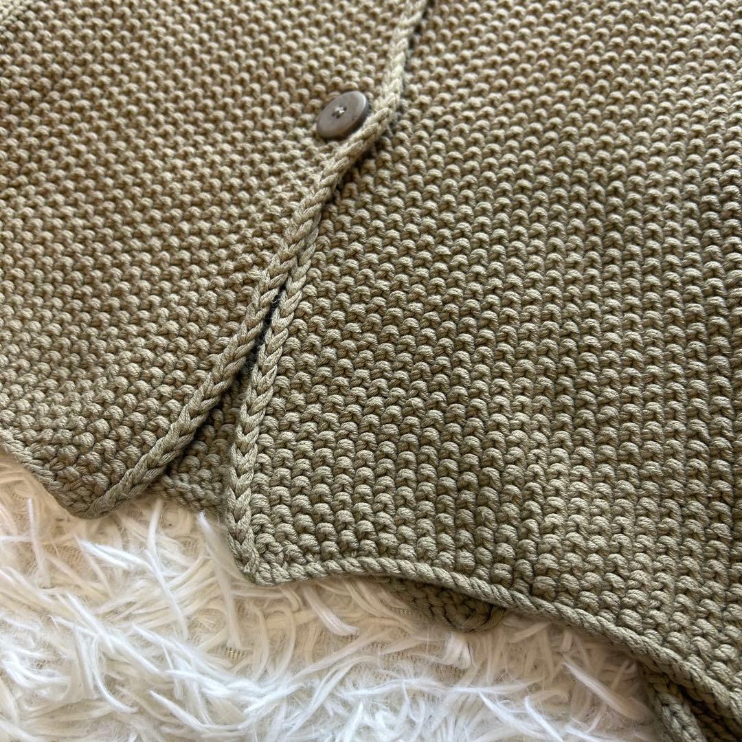 美品　極上イタリア製FABIANA FILIPPI 高級ニットジャケット カーキ