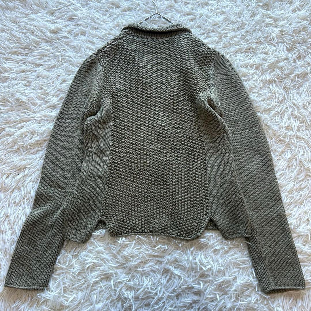 美品　極上イタリア製FABIANA FILIPPI 高級ニットジャケット カーキ