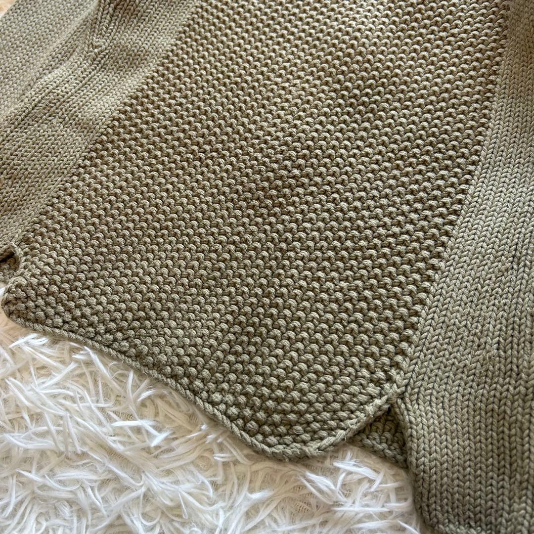美品　極上イタリア製FABIANA FILIPPI 高級ニットジャケット カーキ
