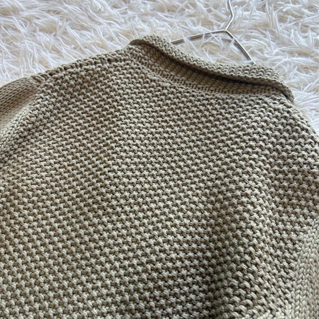 美品　極上イタリア製FABIANA FILIPPI 高級ニットジャケット カーキ