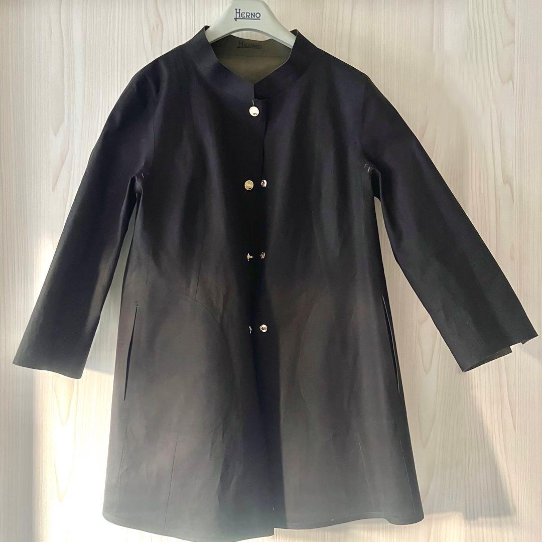 HERNO ヘルノ リバーシブルコート40 カーキ×黒 未使用タグ付