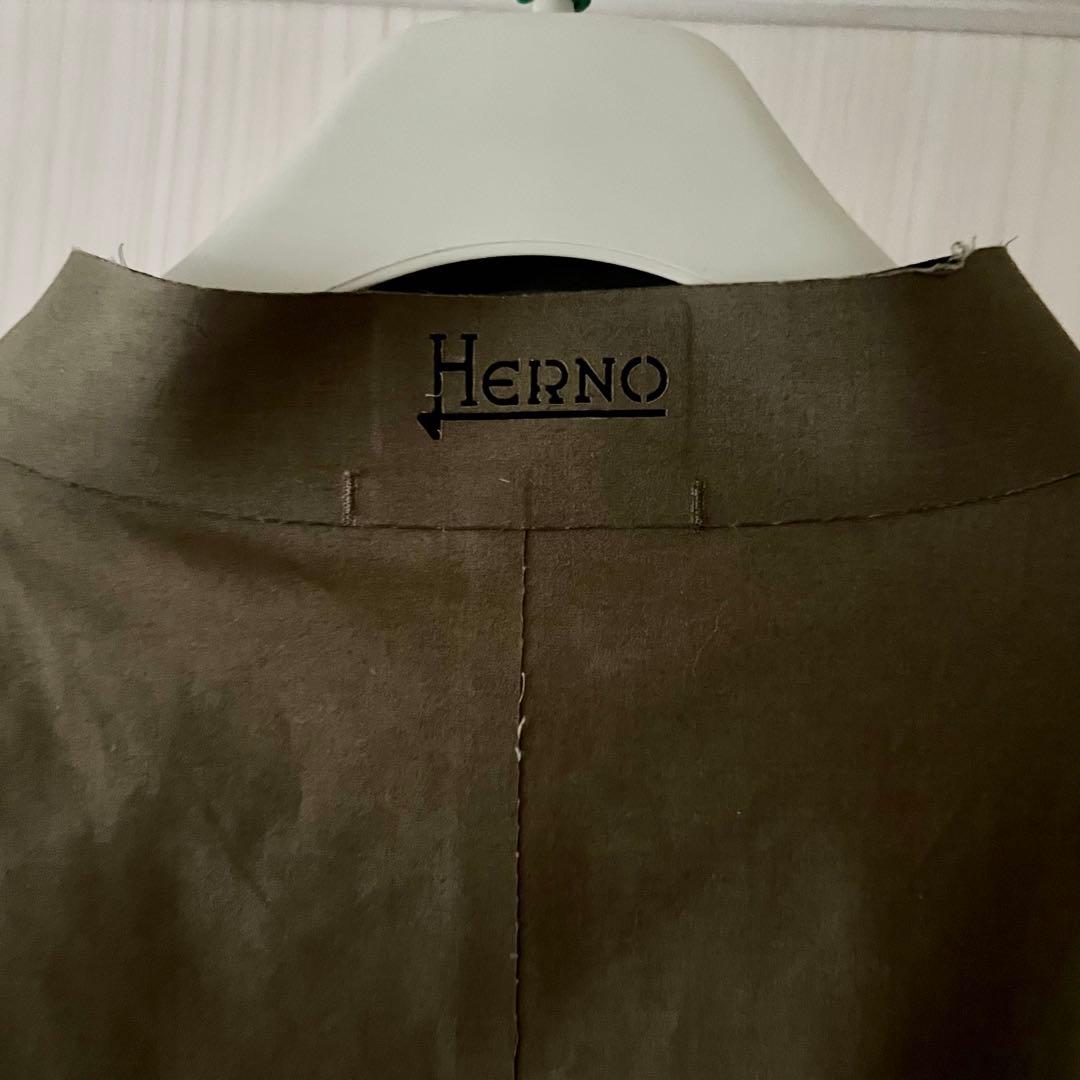 HERNO ヘルノ リバーシブルコート40 カーキ×黒 未使用タグ付