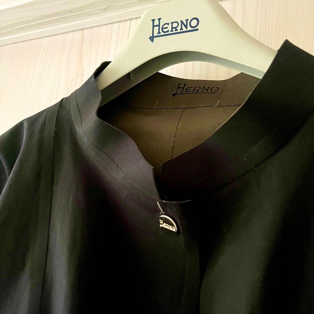 HERNO ヘルノ リバーシブルコート40 カーキ×黒 未使用タグ付