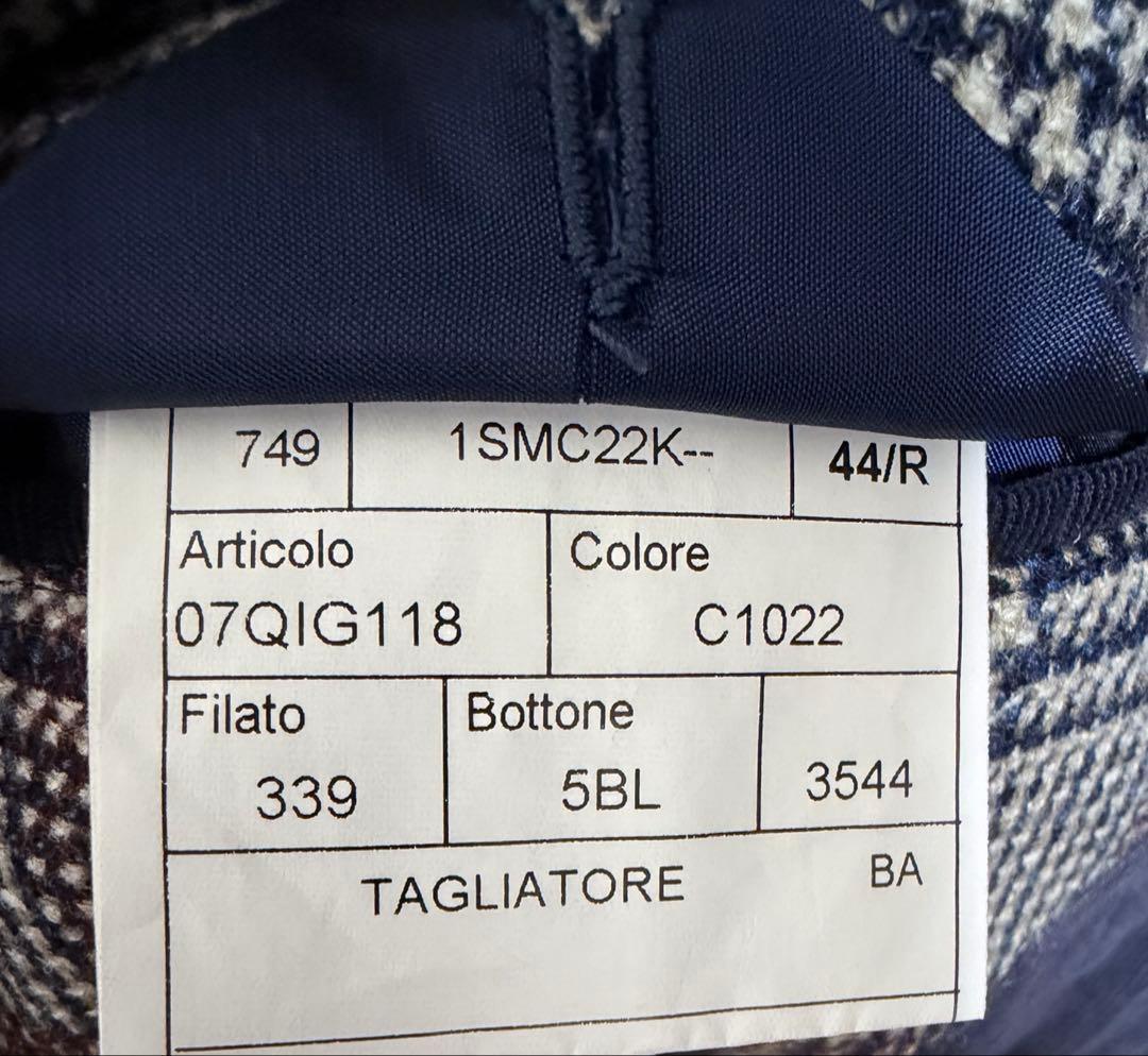 タリアトーレ グレンチェック 2ピースジャケット ジレSize 44