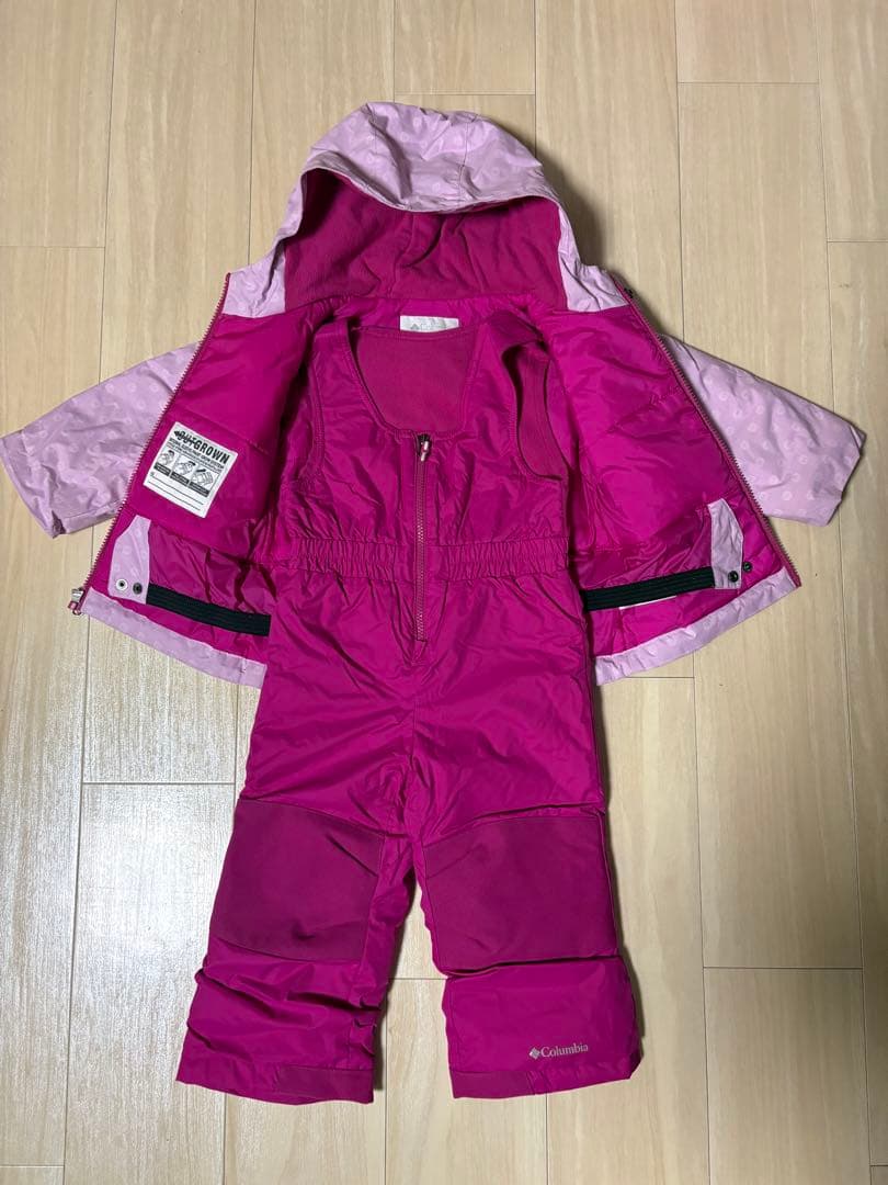 Columbia コロンビア　スキーウェア 上下セット ピンク　キッズ　3T