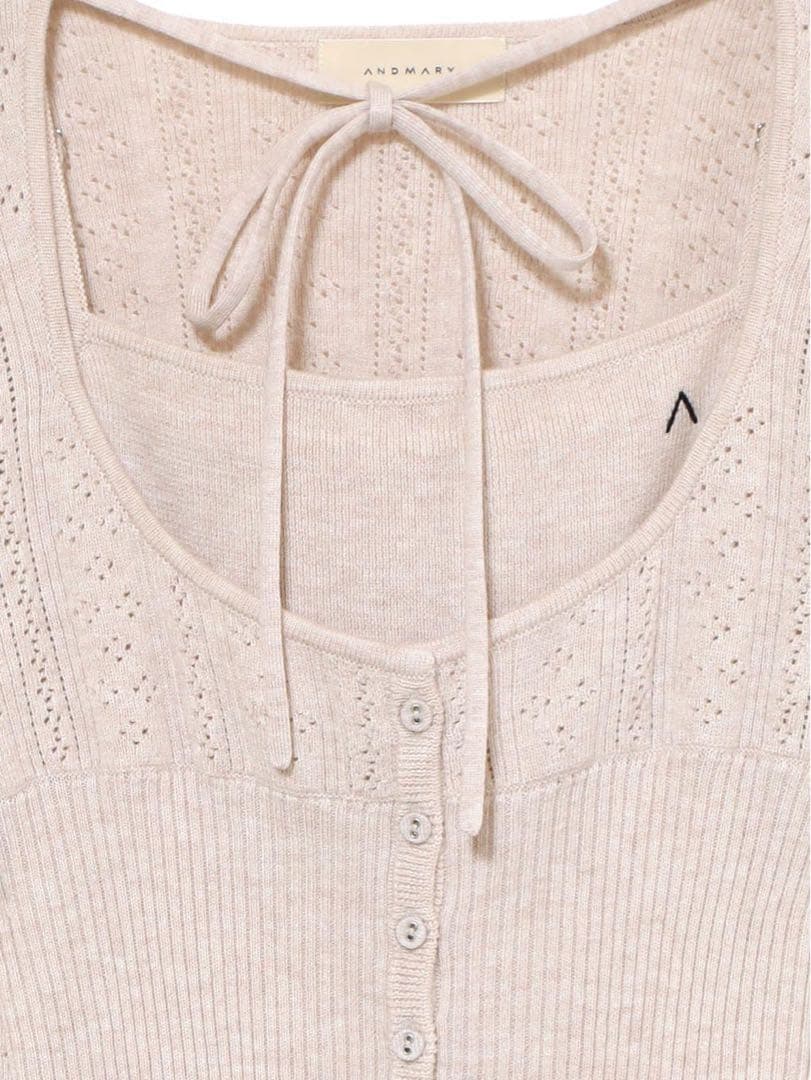 ANDMARY Raelynn knit tops ピンク 即日発送