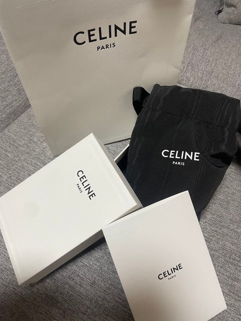 『美品』セリーヌ　トリオンフ　三つ折り財布 ブラウン　ゴールド金具