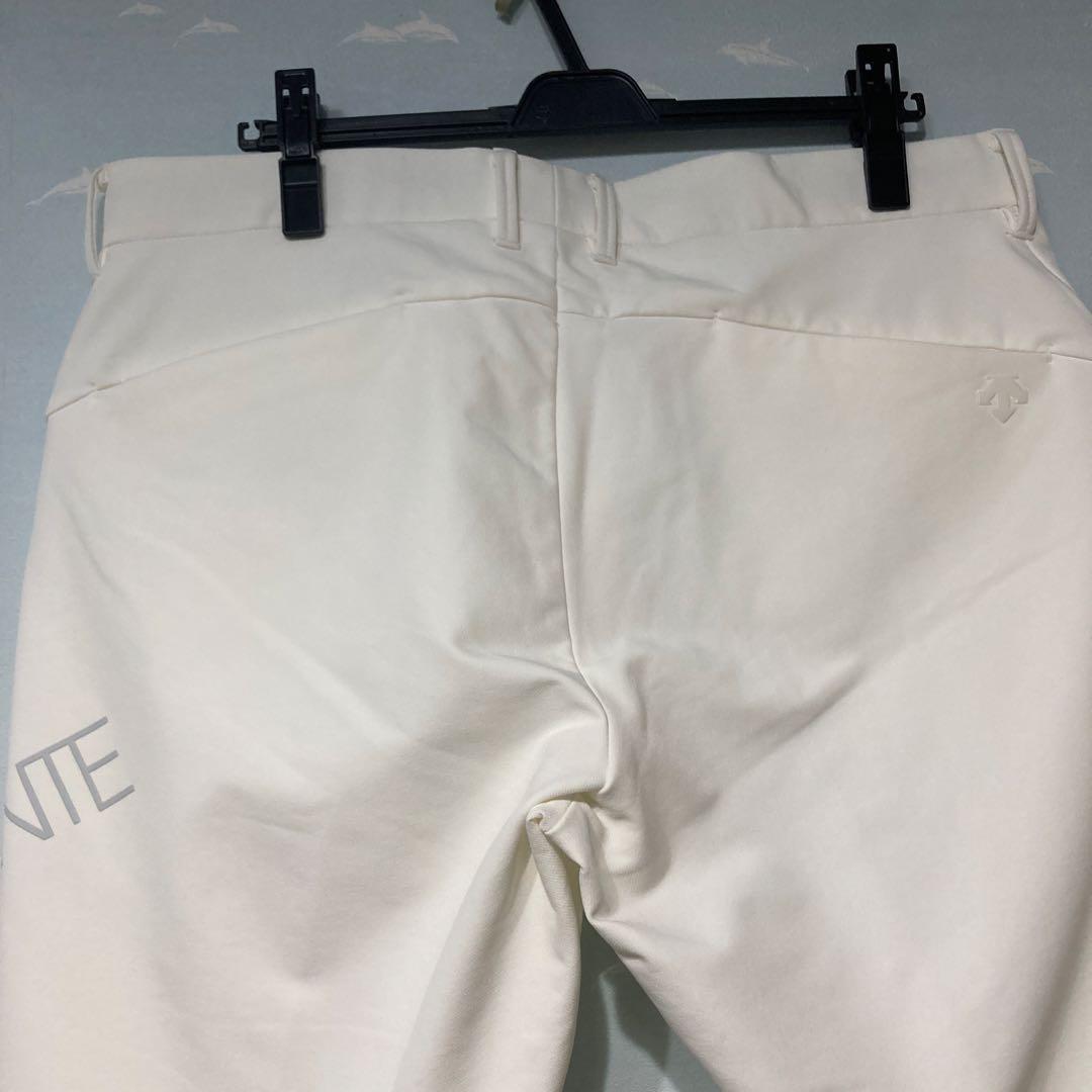 タグ付き新品　希少 裏起毛　デサント ゴルフ パンツ 白 W92 XA
