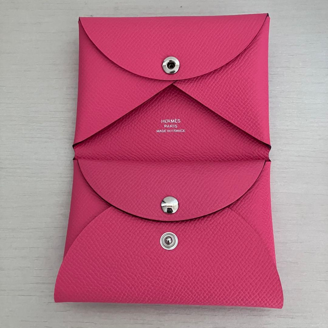 【ぺこちゃん】【新品未使用】HERMES カルヴィデュオ 　ローズアザレ