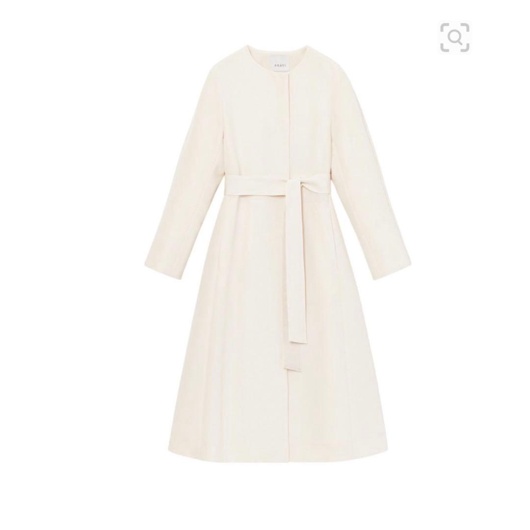 新品2025AW ANAYI アナイ コンパクトストレッチノーカラーコート 現行
