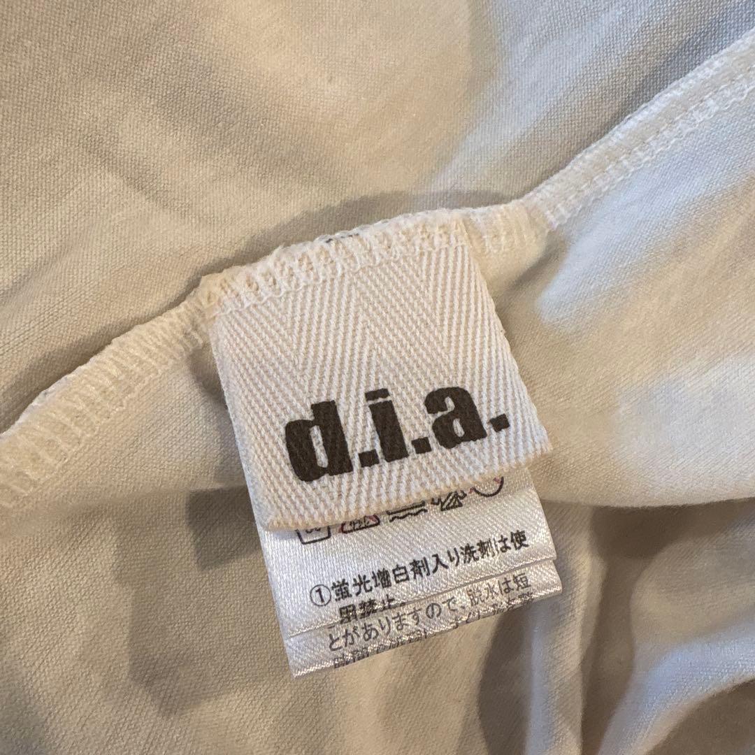 d.i.a. ホワイトサマーニットキャミソール フェザー付き