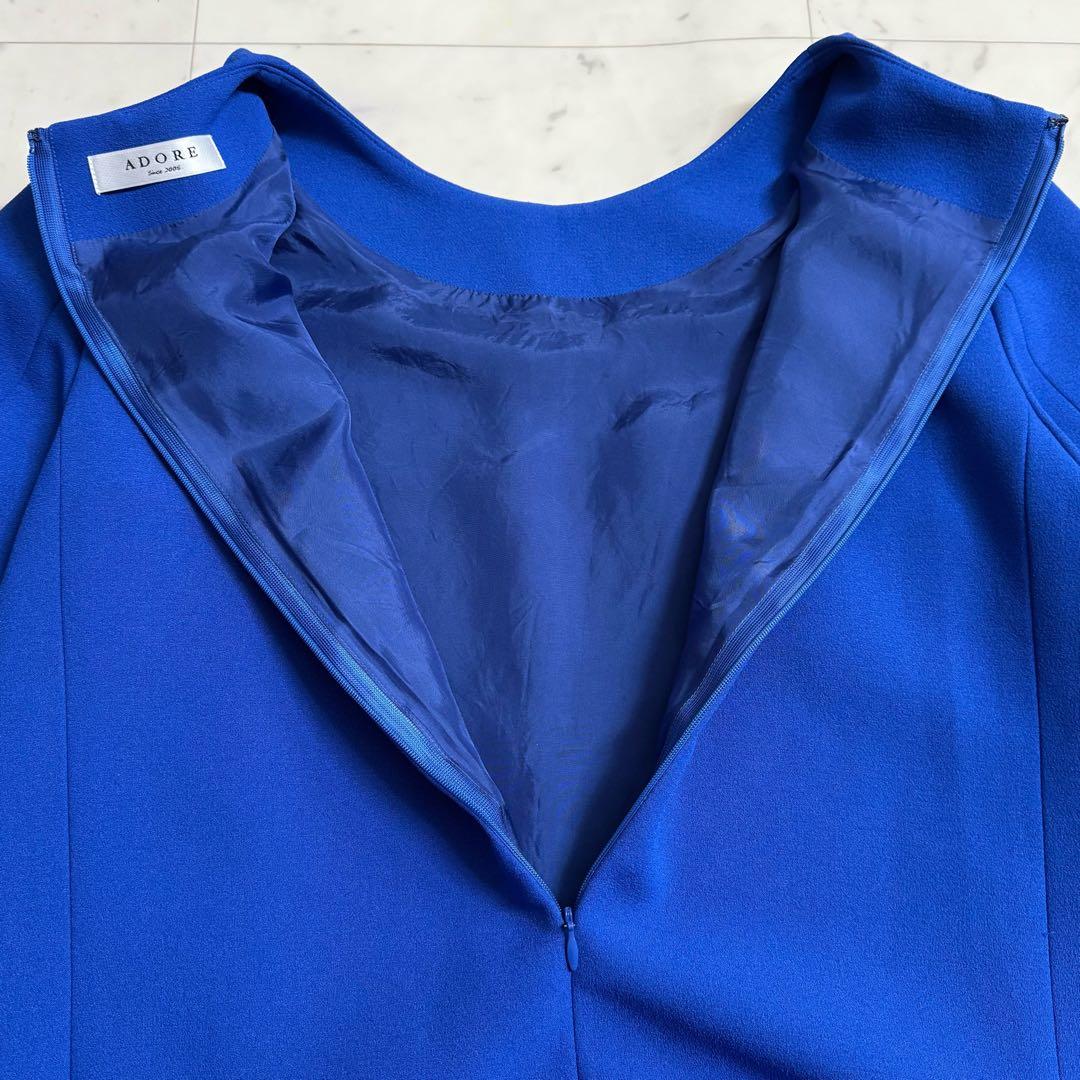 美品♪ アドーア ADORE フレアワンピース チュニック ブルー