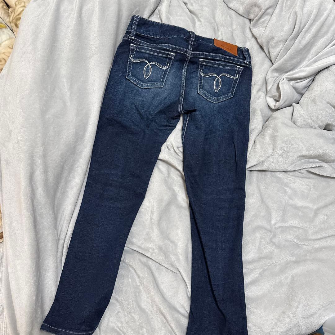 MOUSSY マウジー スキニーデニム ダークブルー インディゴ