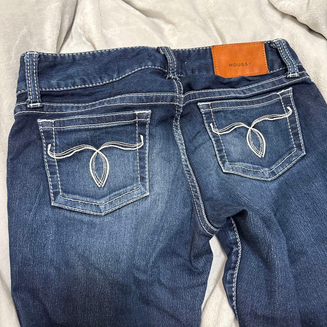 MOUSSY マウジー スキニーデニム ダークブルー インディゴ