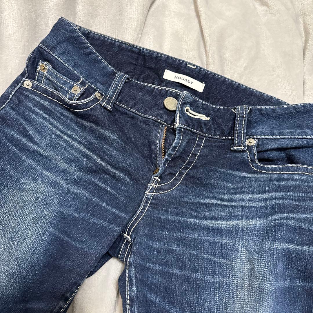 MOUSSY マウジー スキニーデニム ダークブルー インディゴ