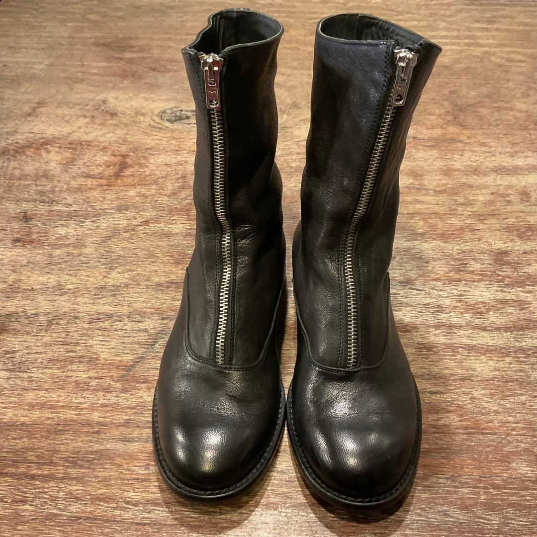 美品！pas de calais パドカレ レザー ジップ ブーツ ブラック 黒