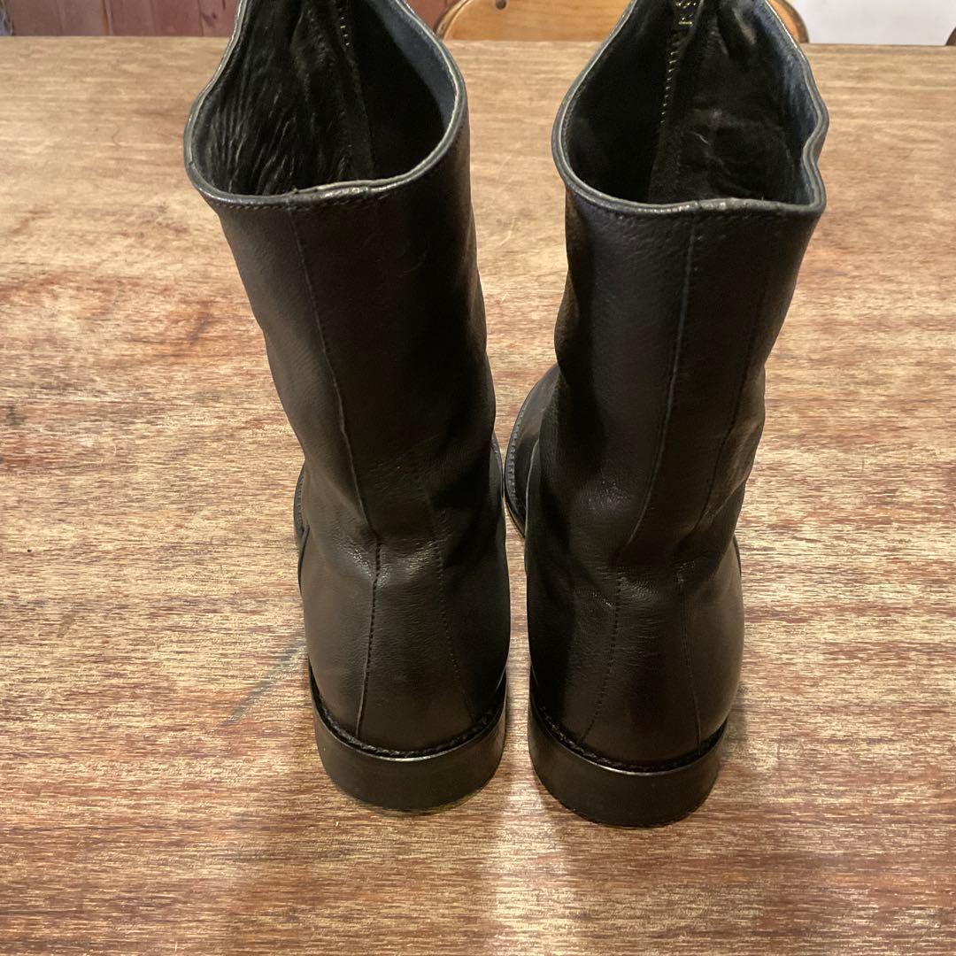 美品！pas de calais パドカレ レザー ジップ ブーツ ブラック 黒
