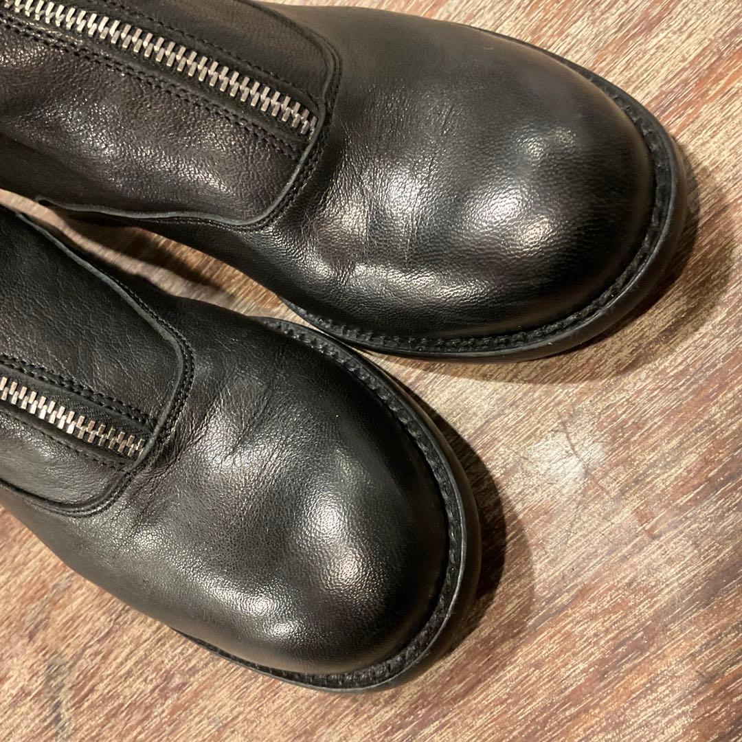 美品！pas de calais パドカレ レザー ジップ ブーツ ブラック 黒