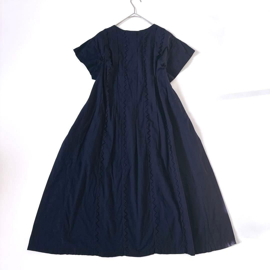 美品♡ハートイッセイミヤケ ギザギザ フレアワンピース くるみボタン 近年 M
