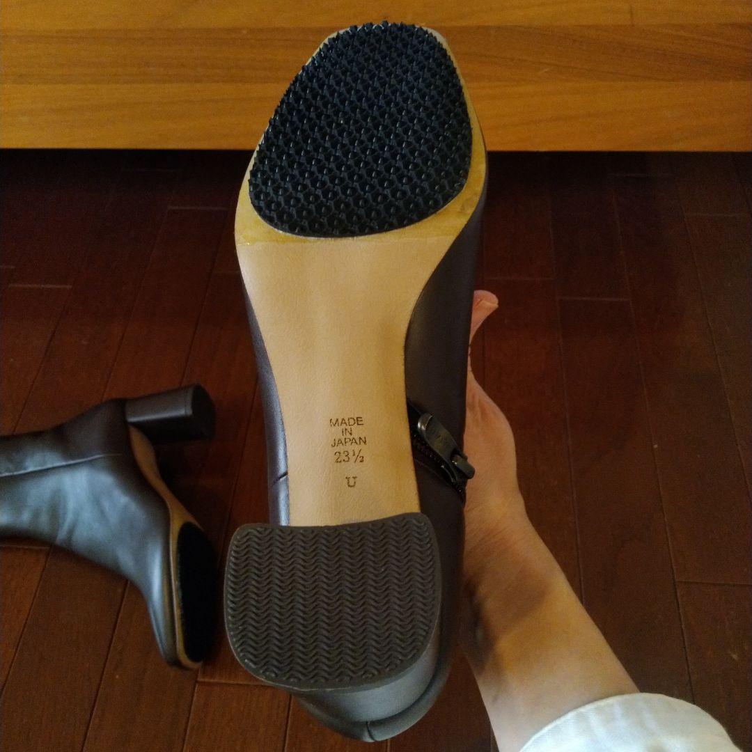 DIANA ダークブラウン ジッパー付きブーツ 23.5cm
