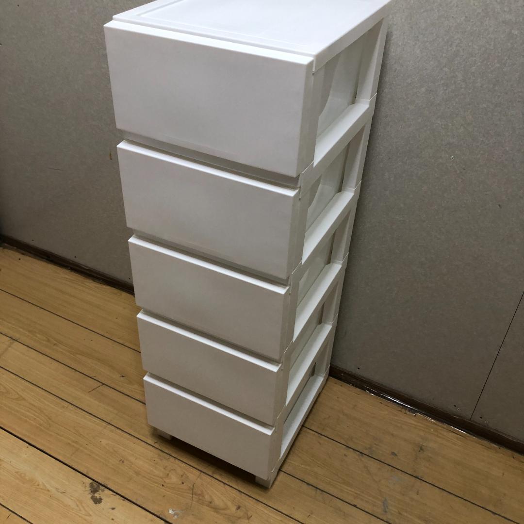 送料無料 シンプル 収納ケース 5段 プラスチックチェスト88142-6-00